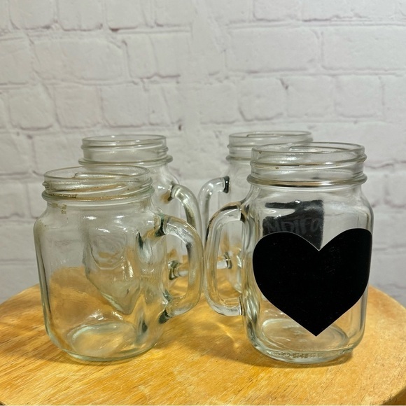 Mason Jar Mugs lot of 4 12oz Guc perfect beer mugs! - Picture 4 of 11